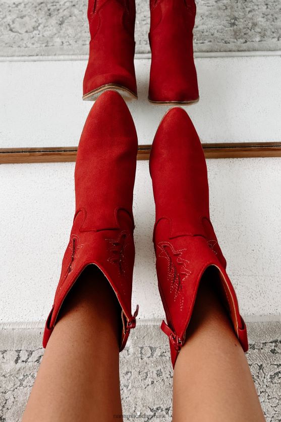 ønsker ikke nogen problemer med mid-calf western støvletter NanaMacs XJPBDL3852 vintage rød