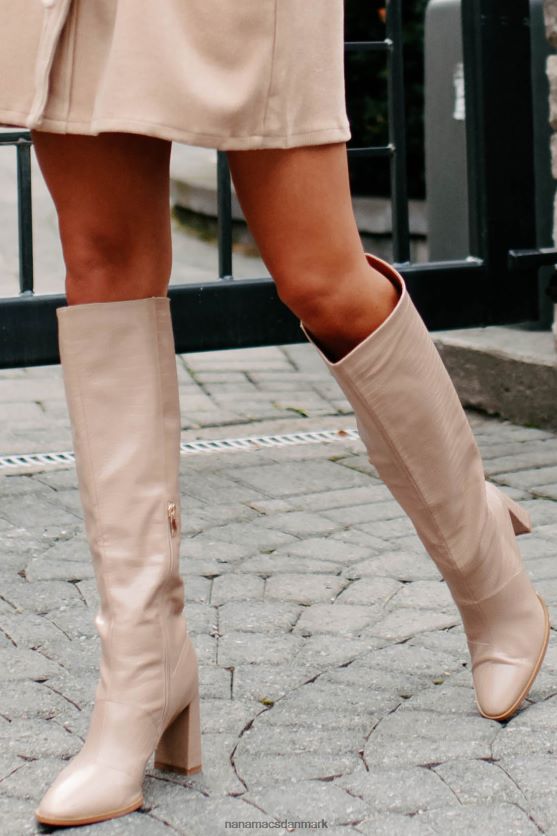 olanda imiteret croc-knæhøje billini-støvler NanaMacs XJPBDL3878 honning krokodille