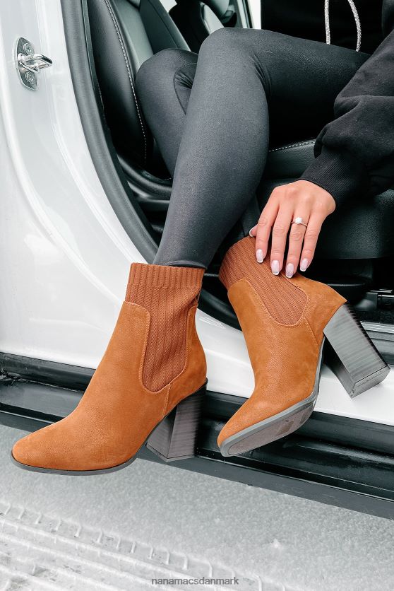 ramp it up ankelstrik støvletter NanaMacs XJPBDL3917 mørk kamel