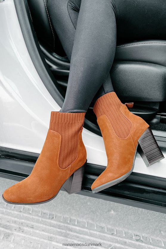 ramp it up ankelstrik støvletter NanaMacs XJPBDL3917 mørk kamel