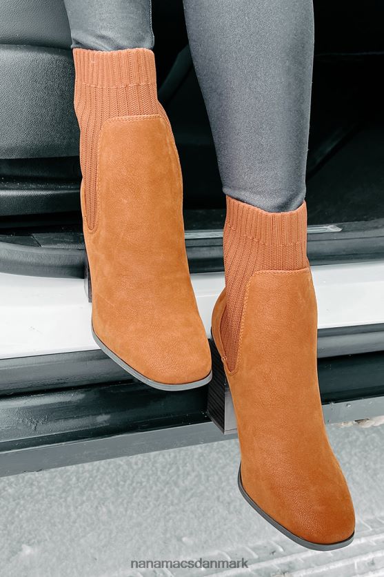 ramp it up ankelstrik støvletter NanaMacs XJPBDL3917 mørk kamel