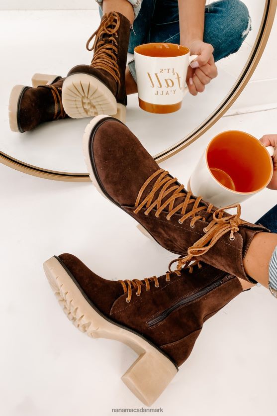 rebel hjertekampstøvler NanaMacs XJPBDL3887 kaffe