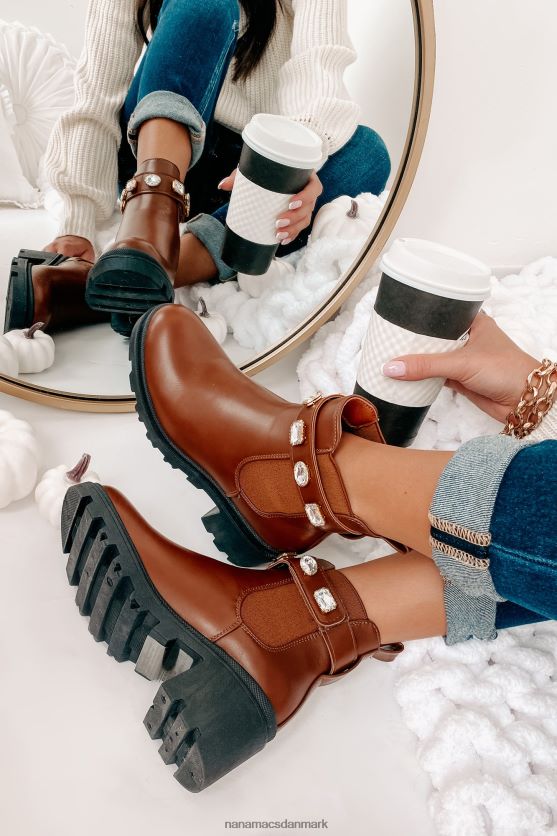 ufuldkommen stærke meninger imiteret læder juvelrem støvletter NanaMacs XJPBDL4059 tan