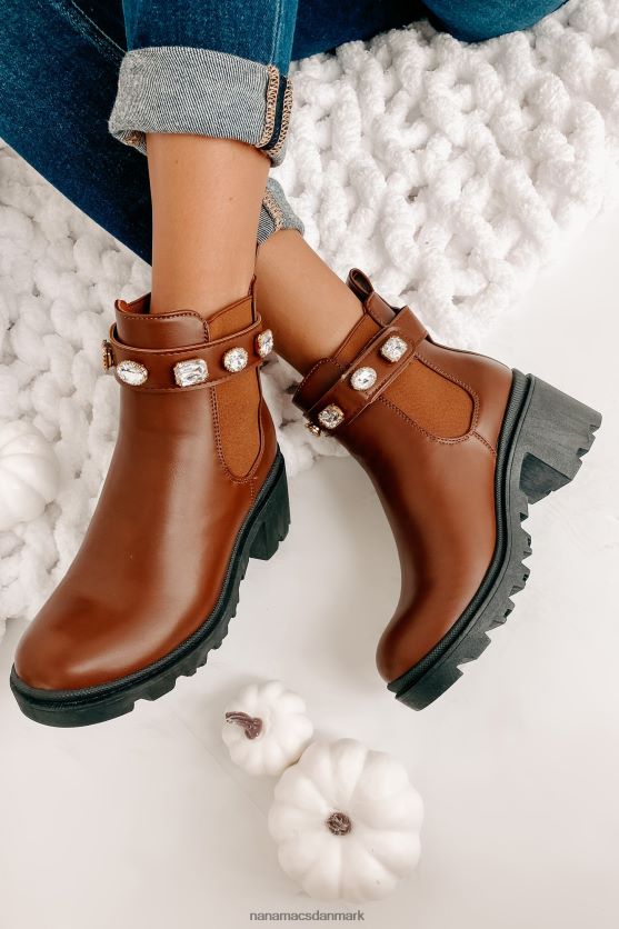 ufuldkommen stærke meninger imiteret læder juvelrem støvletter NanaMacs XJPBDL4059 tan