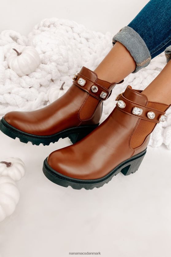 ufuldkommen stærke meninger imiteret læder juvelrem støvletter NanaMacs XJPBDL4059 tan