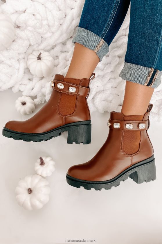 ufuldkommen stærke meninger imiteret læder juvelrem støvletter NanaMacs XJPBDL4059 tan