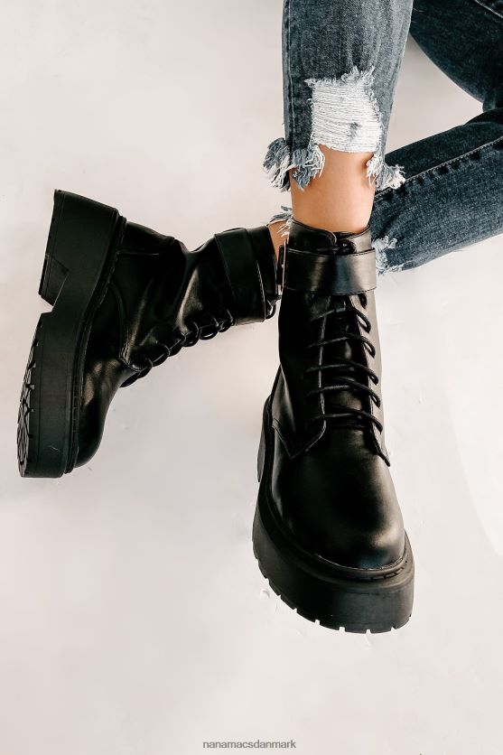 xanti platformstøvler med snøre NanaMacs XJPBDL3925 sort