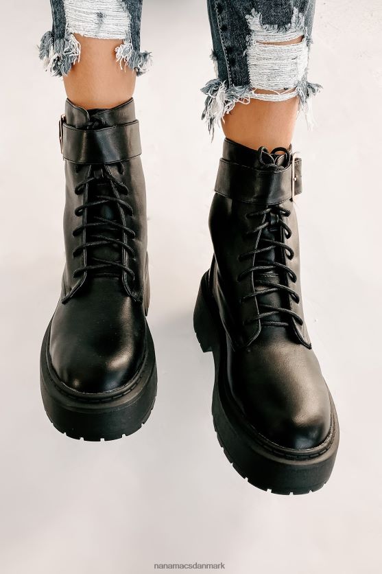 xanti platformstøvler med snøre NanaMacs XJPBDL3925 sort