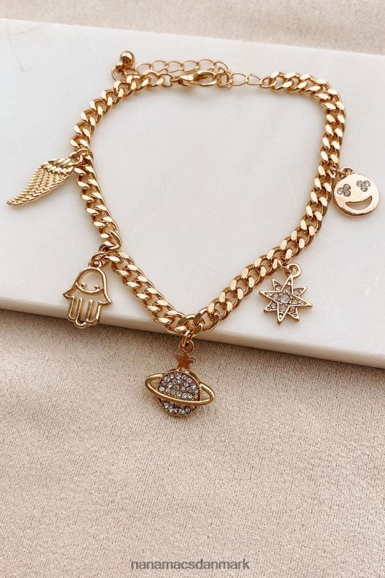 charmerende udseende multi charm armbånd NanaMacs XJPBDL4378 guld