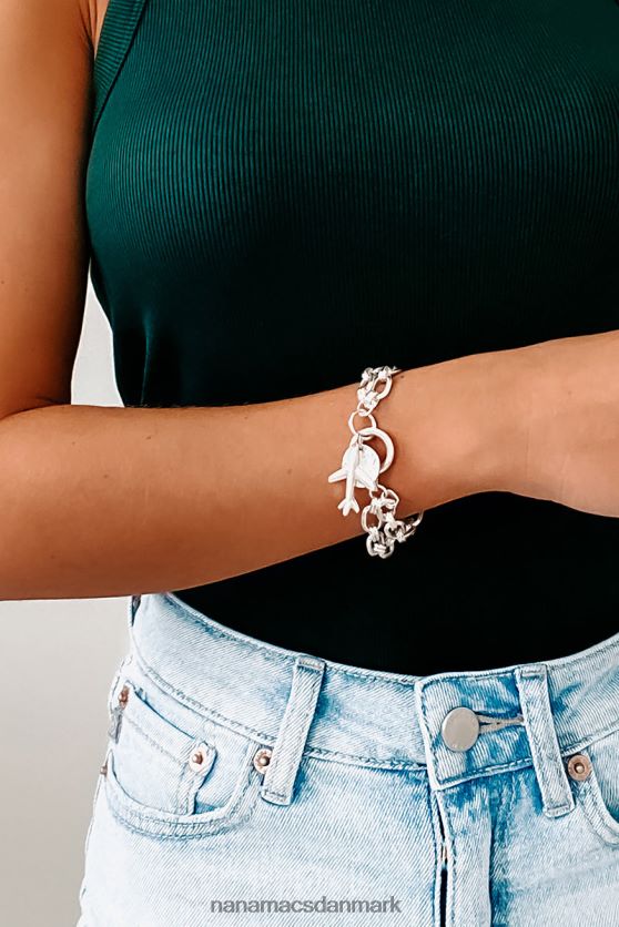 forlader dig ikke charmearmbånd NanaMacs XJPBDL4402 sølv