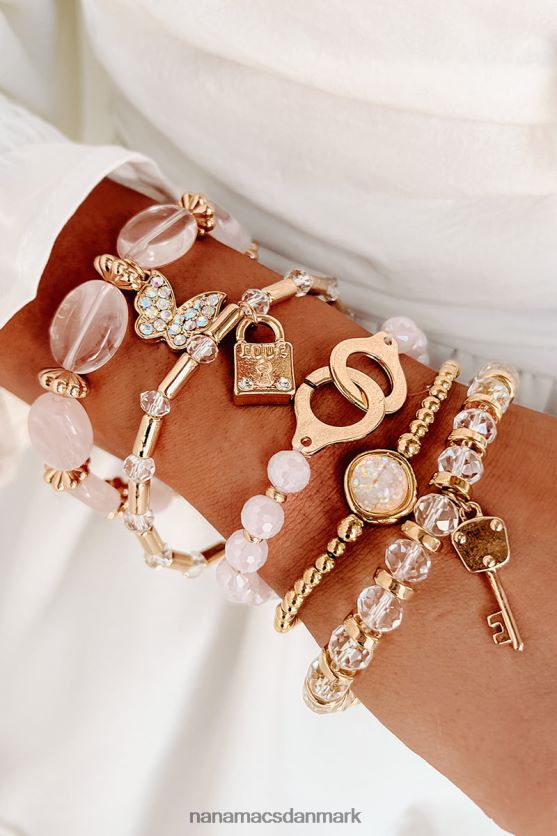 smukt i pink armbånd sæt NanaMacs XJPBDL4375 lyserød