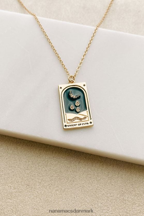 Ridder af kopper tarotkort halskæde NanaMacs XJPBDL4097 guld