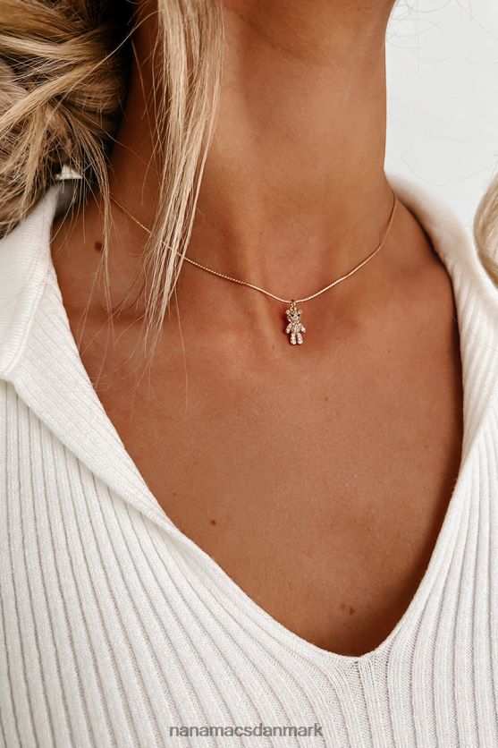 beary sød choker halskæde NanaMacs XJPBDL4192 guld