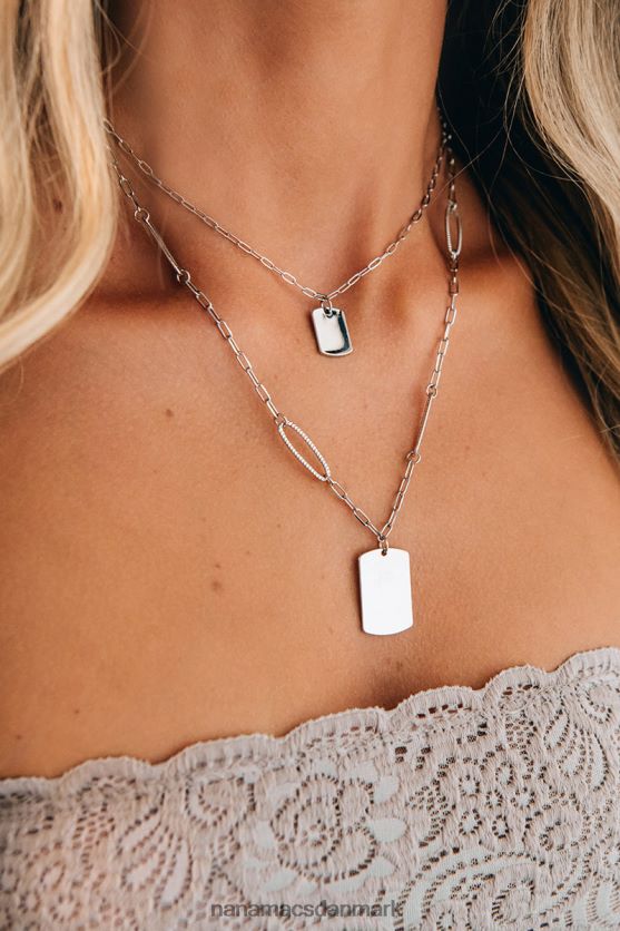 født til at gløde lagdelt halskæde NanaMacs XJPBDL4219 sølv