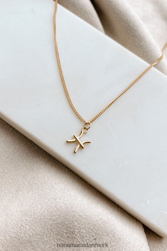 fisk charme halskæde NanaMacs XJPBDL4164 guld