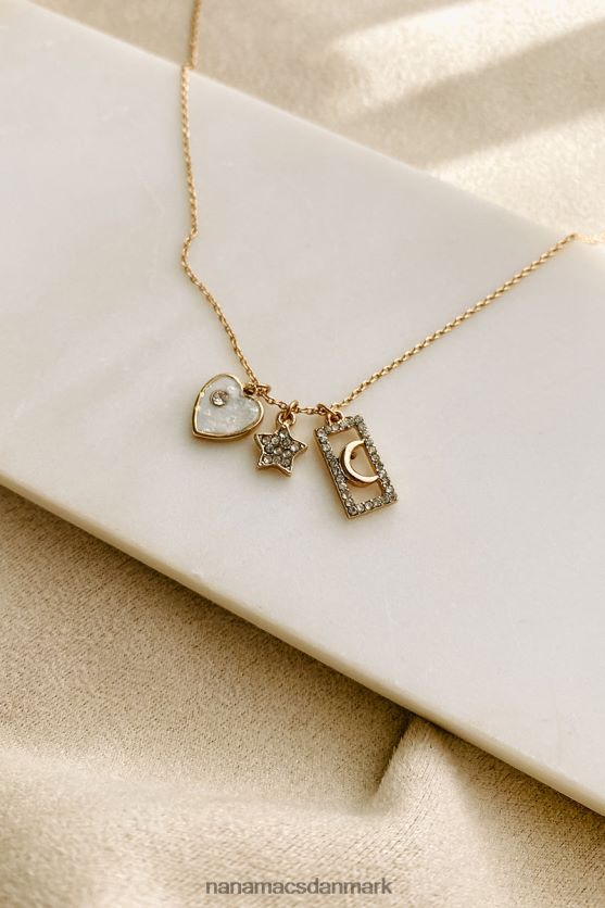 fremhæve den gode charme halskæde NanaMacs XJPBDL4084 guld