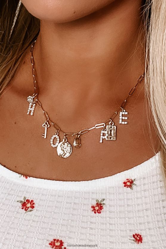 håber på sommer choker halskæde NanaMacs XJPBDL4204 guld