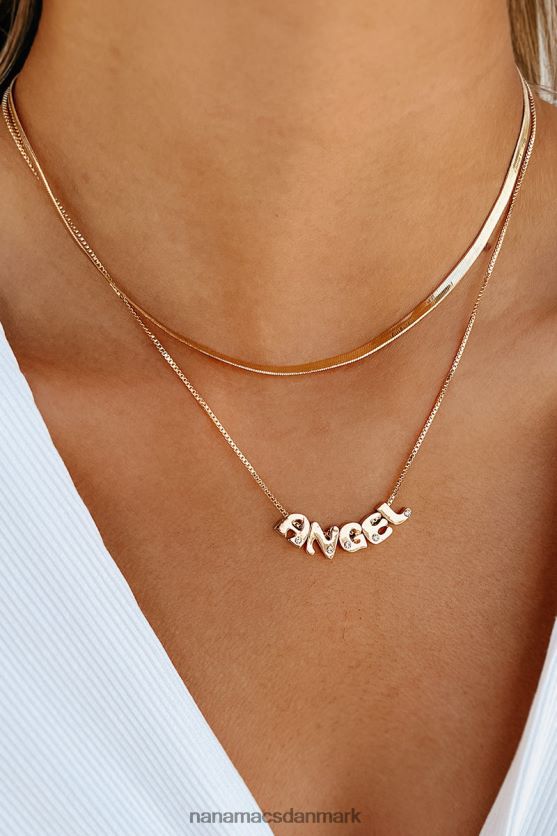 åh så engleagtig halskæde sæt NanaMacs XJPBDL4166 guld