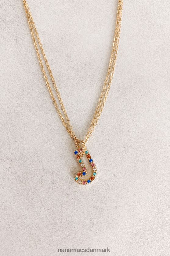 hvad er der i en halskæde med navnebogstav NanaMacs XJPBDL4100 guld