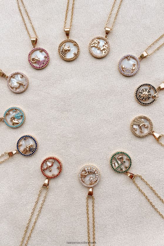 hvad er dit stjernetegn charme halskæde NanaMacs XJPBDL4124 guld/multi