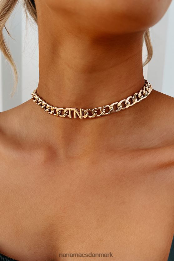 hvor jeg kalder hjemstaten forkortelse chain halskæde NanaMacs XJPBDL4086 guld