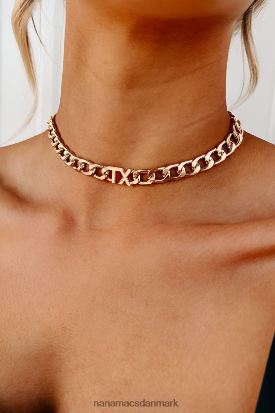 hvor jeg kalder hjemstaten forkortelse chain halskæde NanaMacs XJPBDL4086 guld