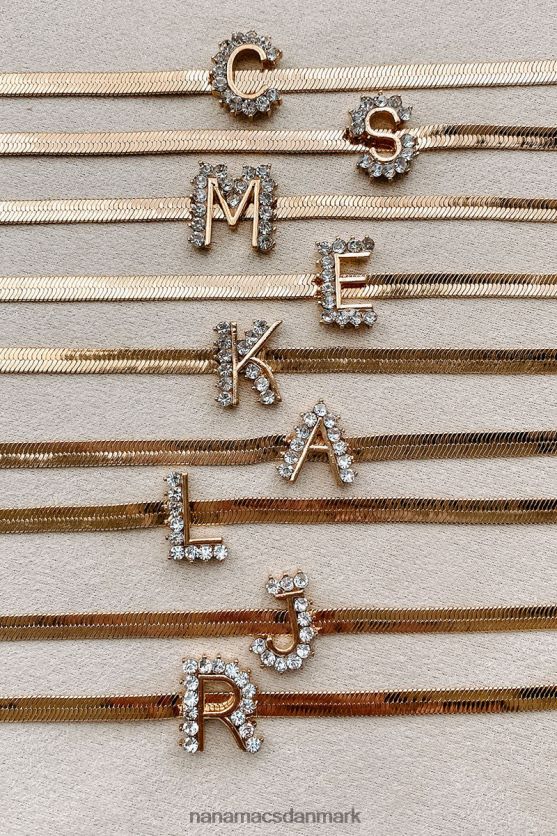 initial her sildebensbogstavshalskæde NanaMacs XJPBDL4099 guld