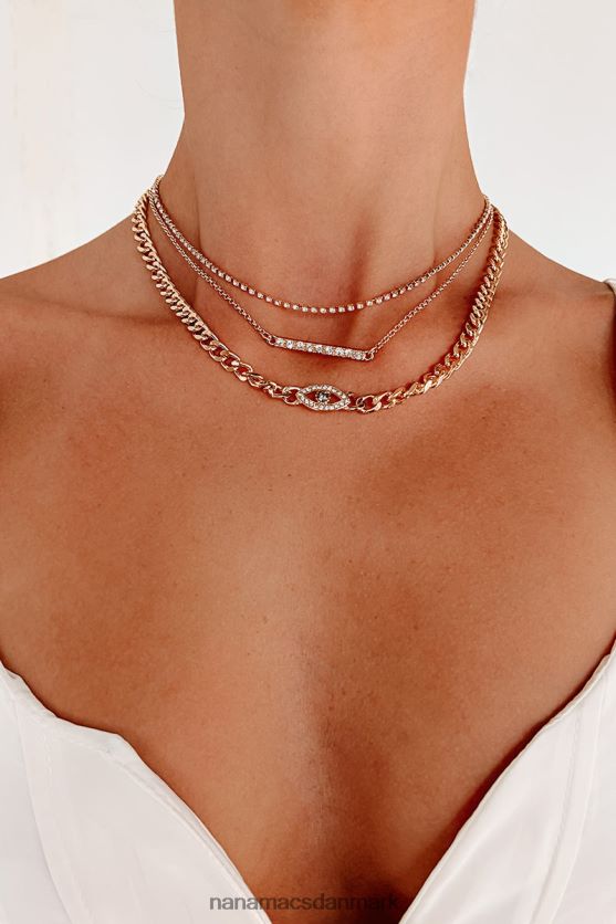 øje på dig 3-delt halskæde sæt NanaMacs XJPBDL4168 guld