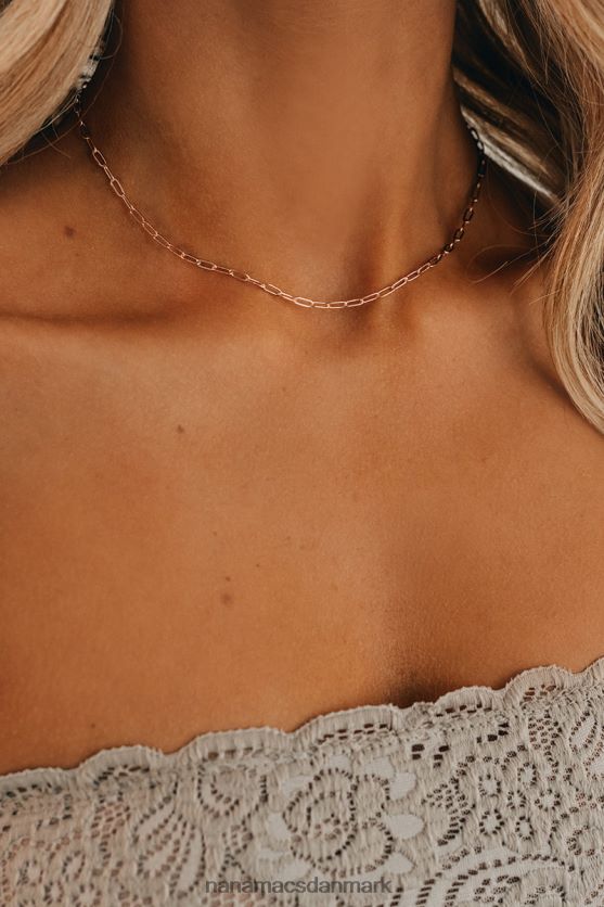 kædereaktion choker halskæde NanaMacs XJPBDL4215 rosa guld