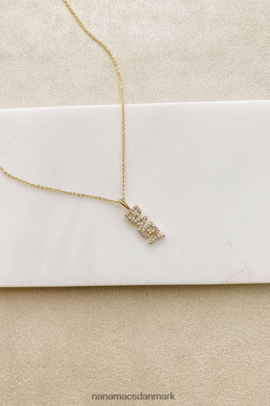 kald mig baby charm rhinestone halskæde NanaMacs XJPBDL4109 guld