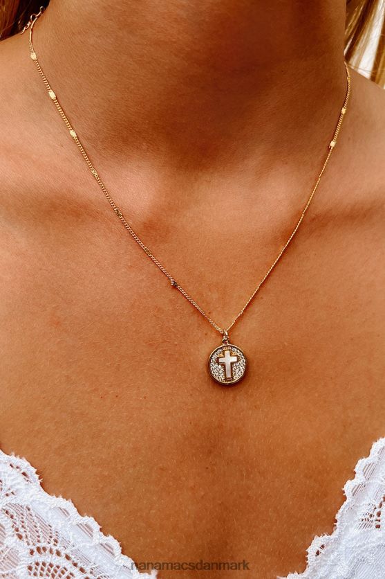 leve af tro vedhæng halskæde NanaMacs XJPBDL4128 hvidt guld