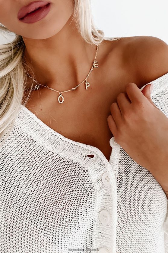 med håb charme halskæde NanaMacs XJPBDL4209 guld