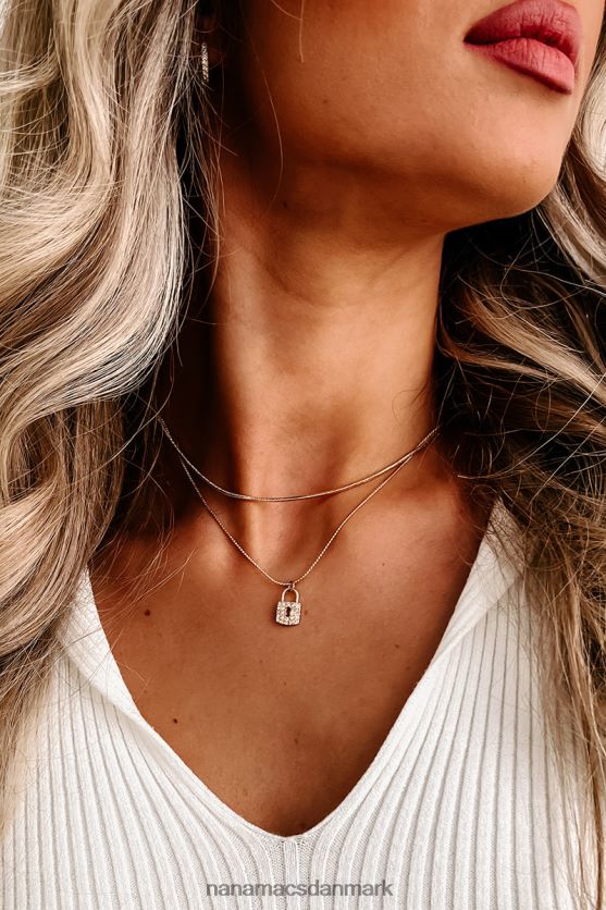 pladespillere charme halskæde NanaMacs XJPBDL4197 guld