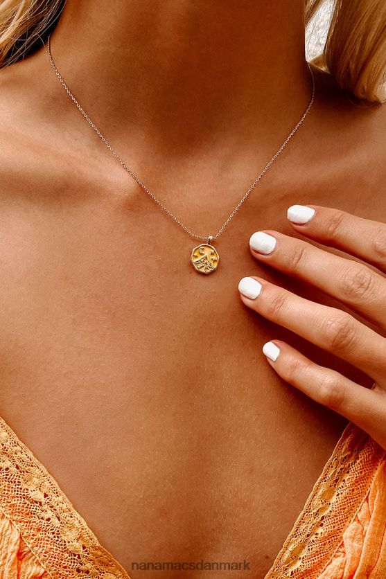 række ud efter himlen bjerg charme halskæde NanaMacs XJPBDL4137 gul/guld