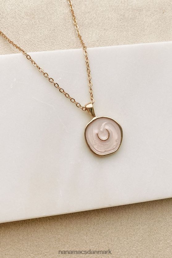 rejse af accept hestesko charme halskæde NanaMacs XJPBDL4121 pink/guld