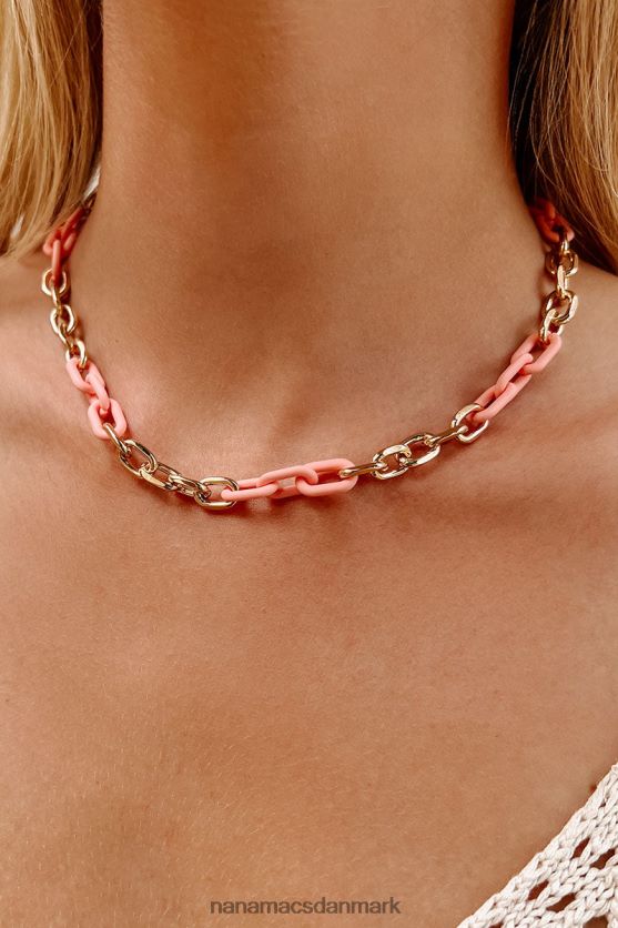 rykker i min kæde choker halskæde NanaMacs XJPBDL4133 lyserød