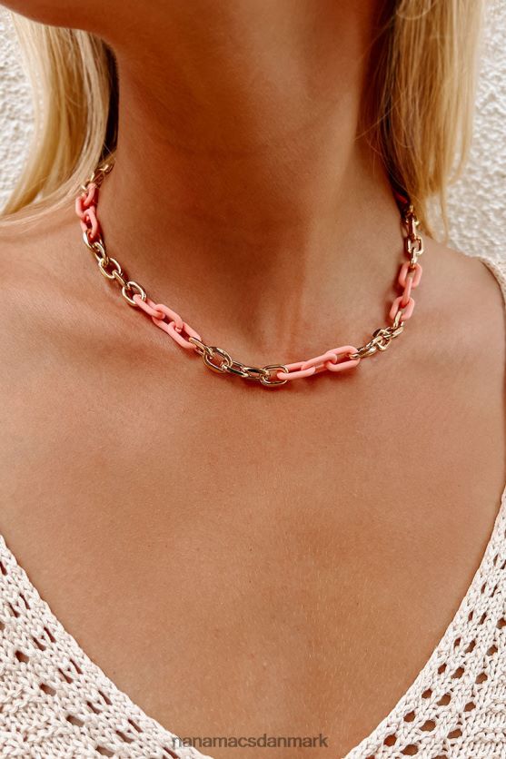 rykker i min kæde choker halskæde NanaMacs XJPBDL4133 lyserød