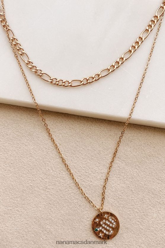 snaking problemet lagdelt halskæde NanaMacs XJPBDL4174 guld