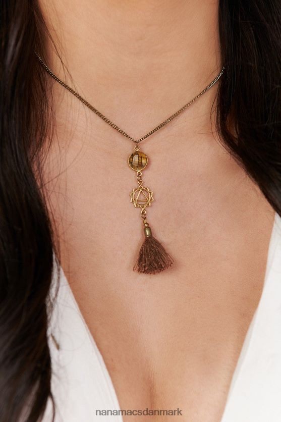 solar plexus chakra halskæde NanaMacs XJPBDL4230 Brun