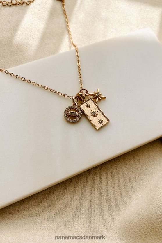 støbning ser charme halskæde NanaMacs XJPBDL4157 guld