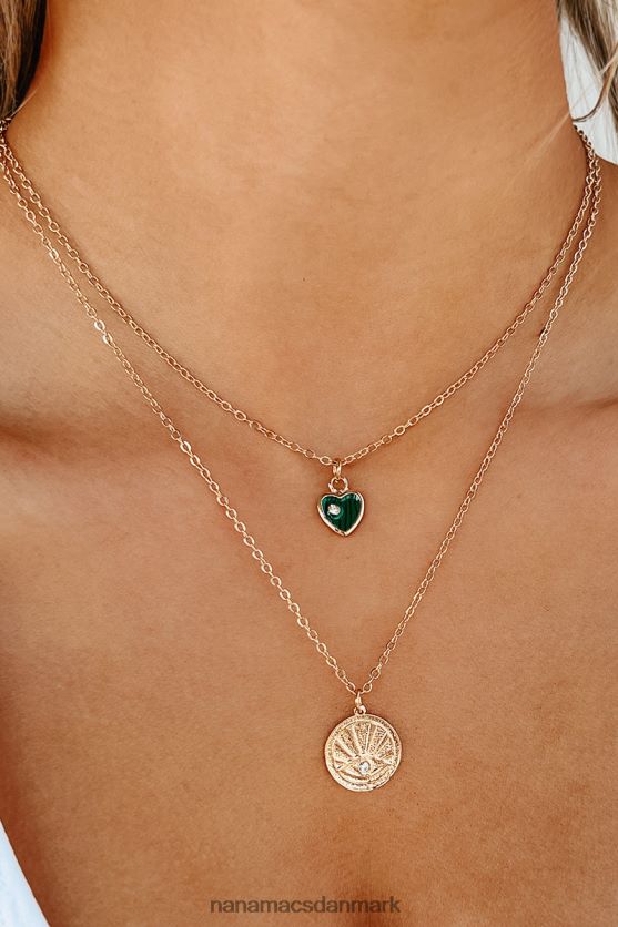 stykke af mit hjerte lagdelt halskæde NanaMacs XJPBDL4082 guld