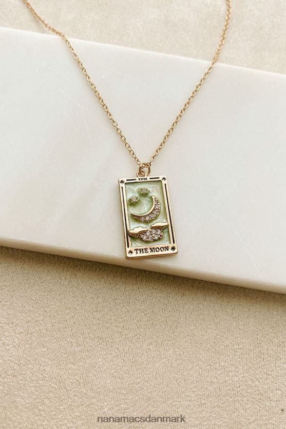 ved månen tarotkort halskæde NanaMacs XJPBDL4175 guld