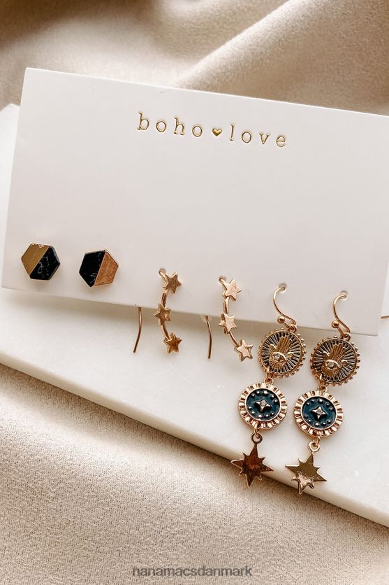 chancing it 3-delt øreringepakke NanaMacs XJPBDL4240 guld