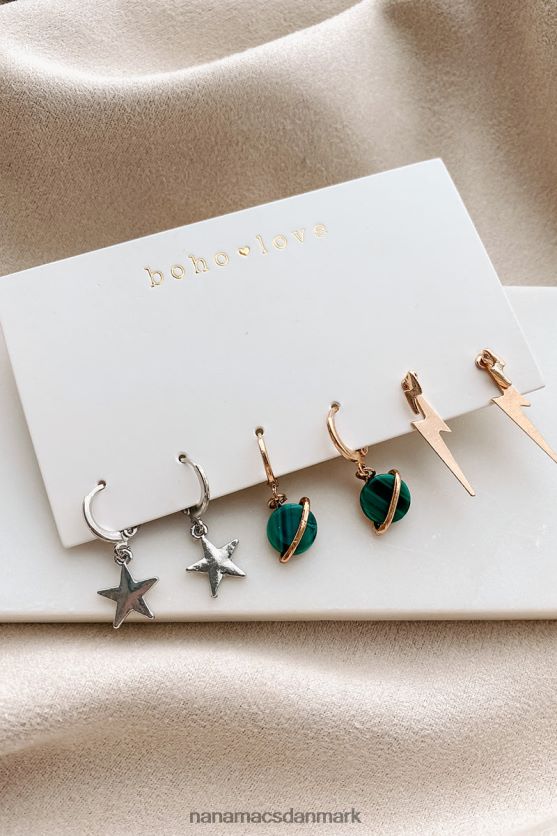 forudsigeligt uforudsigeligt 3-delt øreringesæt NanaMacs XJPBDL4326 multi