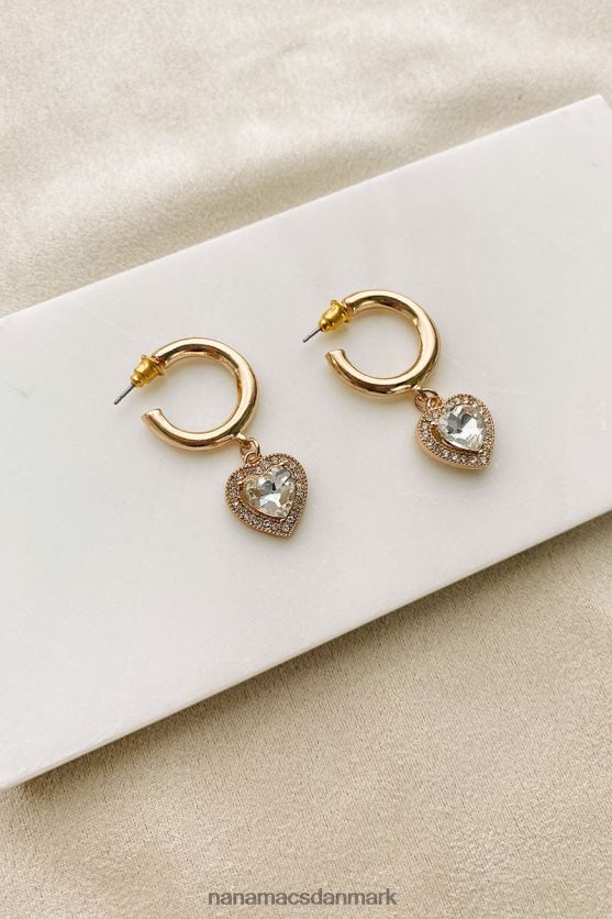 give mit hjerte charm hoop øreringe væk NanaMacs XJPBDL4283 guld