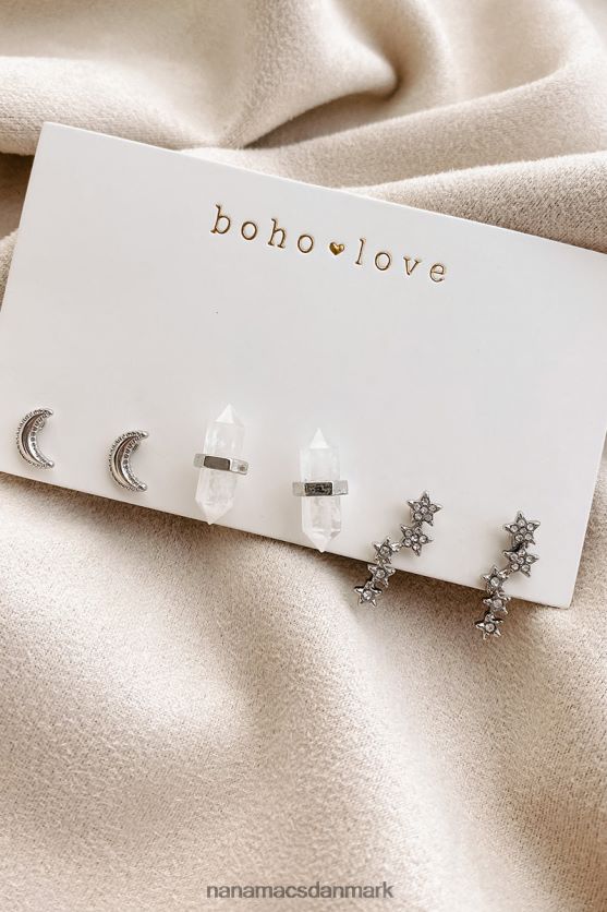 hellige sten ørestikker pakke NanaMacs XJPBDL4324 sølv