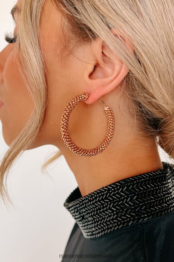 kraftfulde allierede beaded hoop øreringe NanaMacs XJPBDL4242 guld