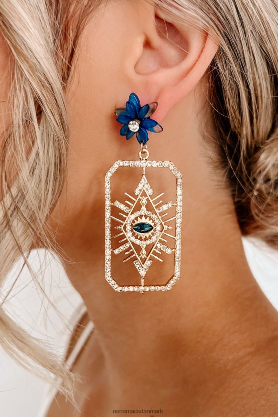 mystic arts dangle øreringe NanaMacs XJPBDL4295 guld/blå