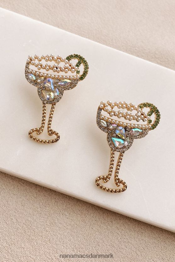 on the rocks beaded rhinestone øreringe NanaMacs XJPBDL4288 guld