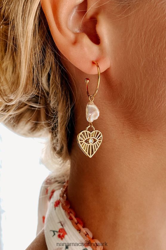 se ind i dit hjerte dingle øreringe NanaMacs XJPBDL4348 guld